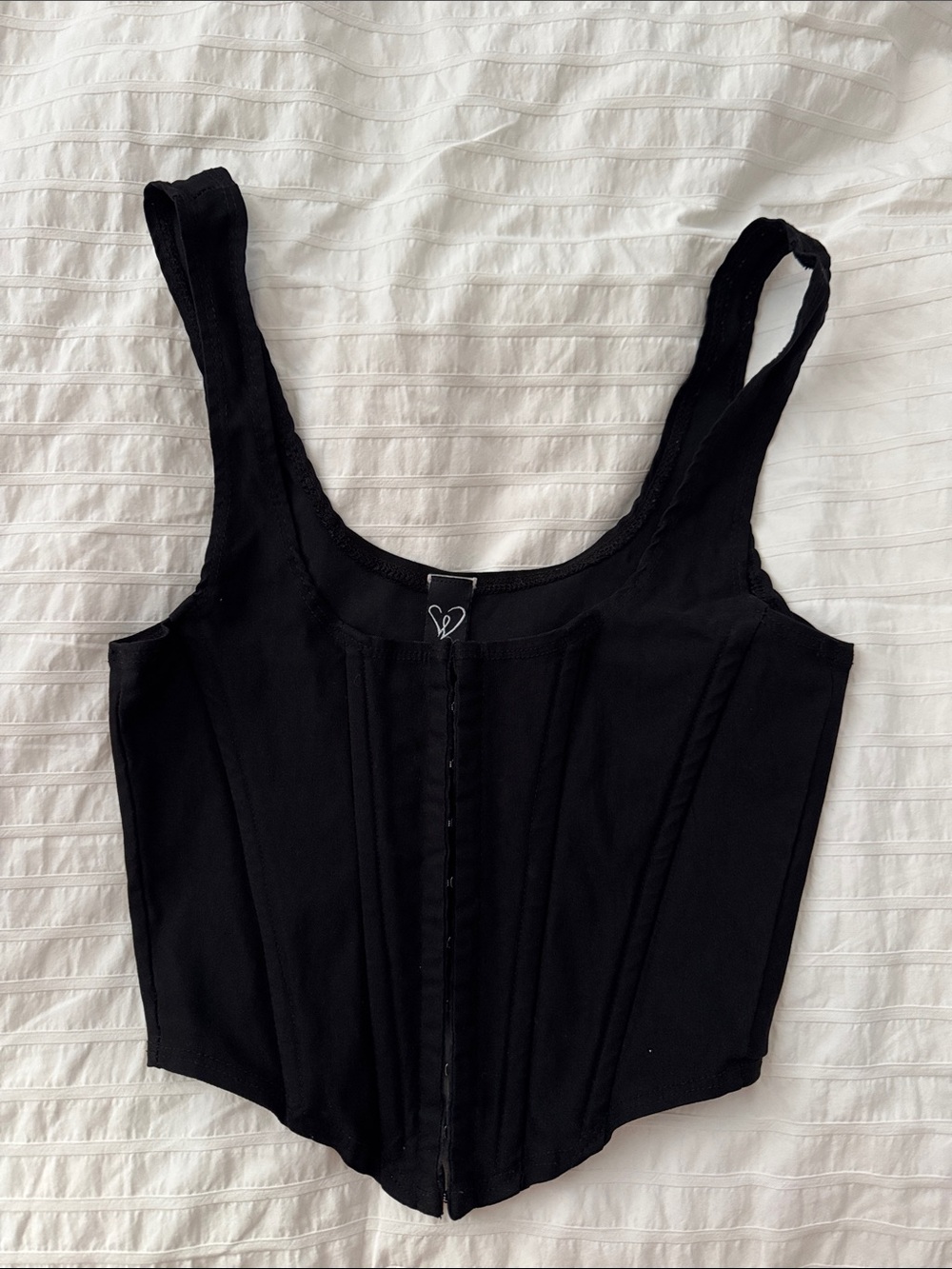 Black Corset Tank Top